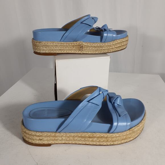 Alexandre Birman Knotted Leather Espadrille Sandals Size 8 - Picture 4 of 7